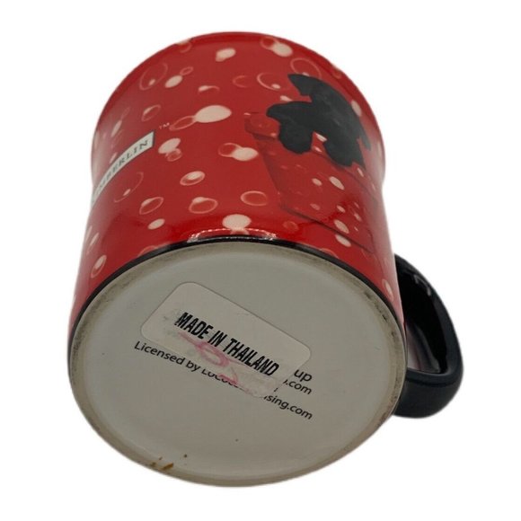 Keith Kimberlin Black Lab Puppy With red Background Black Inside White Bubbles - Picture 9 of 9